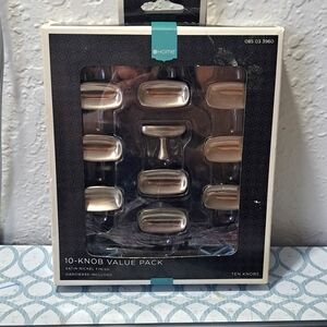 Satin Nickel Finish Knobs 10 Target Home Oblong Oval Rectangle Rounded Silver